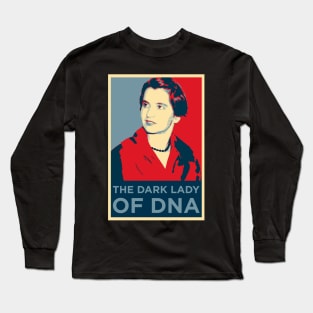 Rosalind Franklin: The Dark Lady of DNA Red and Blue Portrait Long Sleeve T-Shirt